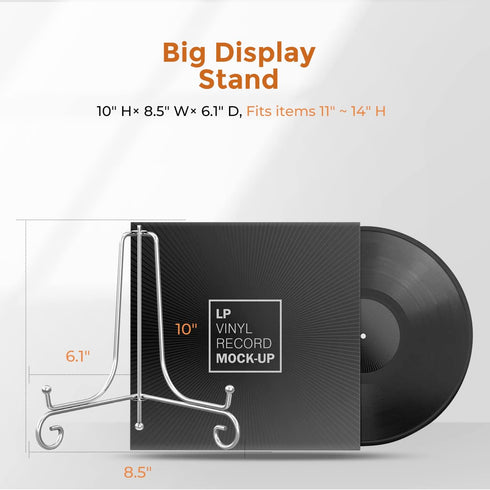 TR-LIFE Plate Stands for Display - 10 Inch Plate Holder Display Stand + Metal Easel Stand for Picture Frame, Decorative Plates, Photo, Book, Colle...