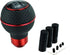 Abfer 5 Speed Shift Knobs Leather Shifter Knob Car Gear Shifting Lever Extension Fit Most Automatic Manual Vehicle (Red Line)...