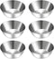 BILLIOTEAM 6 Pcs Stainless Steel Sauce Dishes, Round Seasoning Bowls, Mini Appetizer Plates, Sushi Dipping Bowl Mixing Saucers (3.15 x 1.18 Inch)...