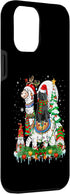 iPhone 14 Plus Santa Newfoundland Riding Reindeer Llama Xmas Colorful Case...