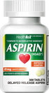 HealthA2Z® Aspirin 81 mg | Low Strength | Enteric Coated | Pain Relief | Reduces Minor Aches Muscle Pain & Cramps | Fever Reducer | Reduces Headac...