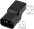Conntek 30130 IEC C14 to NEMA 5-15R Plug Adapter 10Amp...