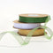 3 Rolls Green and Gold Ribbon for Gifts Wrapping 3/8" x 150 Yard Ribbon for Flower Bouquet 50Yard Per Roll Sheer Ribbon for Baby Shower Decoration...