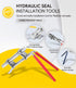 3 Pack Hydraulic Seal Installation Tools, Hydraulic Cylinder Piston Repair Seal Kit, U-Cup Rod Seal Installation Tool Kits Upgraded Seal Twistor I...