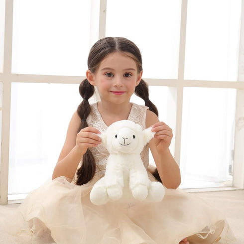 Apricot Lamb Toys Plush Cream Lamb Sheep Stuffed Animal with Fluffy Soft Ears (Cream Lamb, 8 Inches)...
