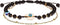 Summer Beach Shell Anklet Jewelry Protection Evil Eye Beaded Natural Obsidian Ankle Bracelets for Women Layered 14k Gold Plated Foot Chain 6mm...