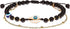 Summer Beach Shell Anklet Jewelry Protection Evil Eye Beaded Natural Obsidian Ankle Bracelets for Women Layered 14k Gold Plated Foot Chain 6mm...