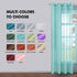 MIULEE 2 Turquoise Semi Sheer Window Curtains Elegant Grommet Top Voile Panels/Drapes/Treatment Aqua Blue Linen Textured for Bedroom Living Room D...