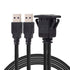 cablecc 1m Waterproof USB 3.0 Extension Latch Mount Car AUX Cable for Dashboard Panel (Dual USB 3.0)...