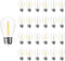 Jslinter S14 LED Bulbs, 25-Pack, 1W Energy-Efficient Outdoor String Lights, 2700K Warm White, Durable & Waterproof, E26 Base, Edison Vintage Ambia...