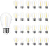 Jslinter S14 LED Bulbs, 25-Pack, 1W Energy-Efficient Outdoor String Lights, 2700K Warm White, Durable & Waterproof, E26 Base, Edison Vintage Ambia...