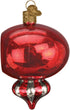 Old World Christmas Red Peppermint Reflection Glass Blown Ornaments for Christmas Tree...
