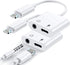 2 Pack Lightning to 3.5mm Headphones Adapter for iPhone 2 in 1 Aux Audio+Charge iPhone Splitter Compatible with iPhone 14/13/12/11/XS/XR/X/8/7/iPa...