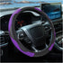 Car Steering Wheel Cover, 15 Inch Carbon Fiber Leather Elastic Steering Wheel Protector, Anti-Slip, Breathable & Soft Car Interior Accessories Uni...