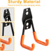 KURUI Heavy Duty Garage Hooks for Hanging, 2 Pack Garage Storage Hooks for Ladder Extension Cord Tool Cable, Wall Mount Small Utility U Hooks, Gar...