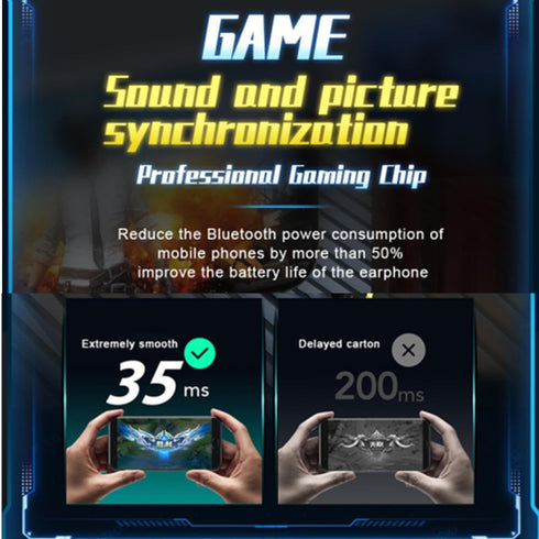 Wireless Bluetooth Earbuds, Bluetooth Gaming Earbuds Active Noise Cancellation,LED Power Display, Ultra Low Latency, Noise Cancelling Mic Earpiece...