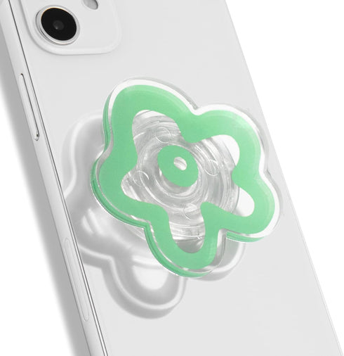 DALSTONE Cute Daisy Flower Shape Collapsible Expandable Multi Functional Mobile Phone Grip & Kicktand (Green Daisy)...
