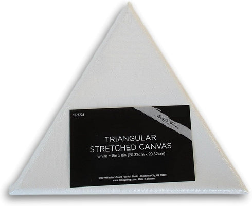 Triangle Canvas for Painting - Small - 7.75 Inches White...