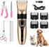 Dog Grooming Kit, Low Noise Professional Dog Grooming Clippers, Dog Hair Trimmer, Rechargeable Cordless Pet Hair Clippers Tools for Dogs Cats Pets...
