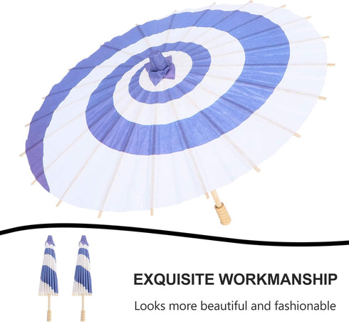 VALICLUD Oil Paper Umbrella Chinese Umbrella Handmade Paper Parasol Umbrella Blossom Pattern Parasol with Wooden Handle Holiday Wedding Decoration...
