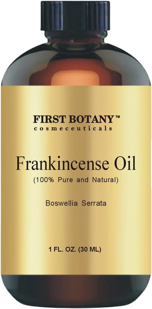 First Botany, 100% Pure Frankincense Essential Oil - Premium Frankincense Oil for Aromatherapy, Massage, Topical & Household Uses - 1 fl oz (Frank...