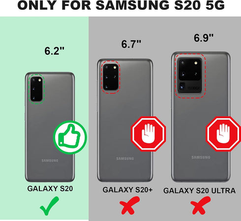 Silverback for Galaxy S20 Case,Moving Liquid Holographic Sparkle Glitter Case with Kickstand, Girls Women Bling Ring Stand Slim Case for Samsung G...