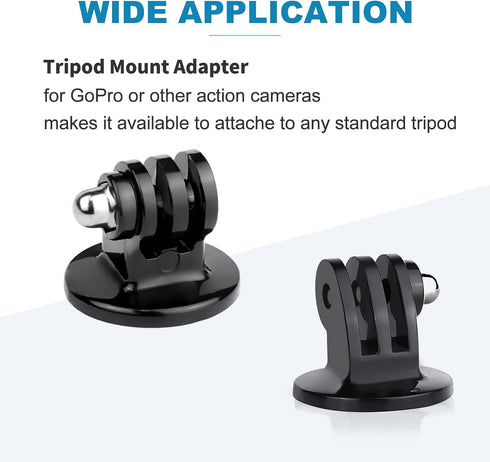 Tripod Mount for GoPro Tripod Mount Adapter with Thumb Screws Compatible with GoPro Hero 12 11 10 9 8 7 6 5 4 3 3+ 2 1 Session Fusion MAX DJI Osmo...