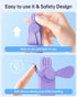 Portable Handheld Fan, Personal Mini Fan - Hand Held Fan, LED Display, USB Rechargeable Small Travel Fan with Portable Charger, Cute Lash Eyelash ...