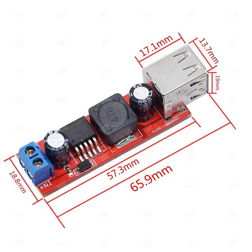 Oiyagai 2Pcs DC to DC Voltage Regulator Step Down Power Supply Buck Converter Module 6-40V to 5V 3A Dual USB Port Output...