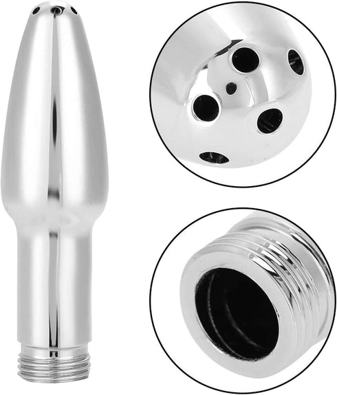 Clean Shower Head Metal Enema Shower Vaginal Irrigation System Colon Aluminum Shower Bathroom Cleaning System Cleaner (Silver)...