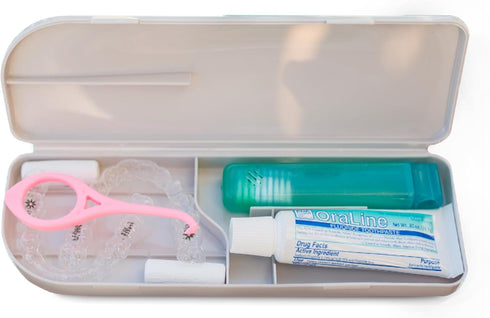 Capsule Dental - Dental Retainer Travel Case, Silicone Retainer Case for Aligners, Mouthguards, and More, Dental Kit Oral Care Tools with Travel T...