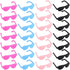 TOYANDONA 60pcs Doll Sunglasses, 4 Colors Dress Up Glasses Doll Eyeglasses Miniature Doll Sunglasses Mini Doll Glasses for Dollhouse Crafts Doll C...