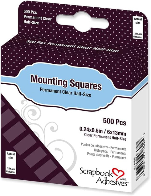 SCRAPBOOK ADHESIVES BY 3L Permanent Mounting Squares, 1/2-Inch x 1/2-Inch, 250/pkg, White...