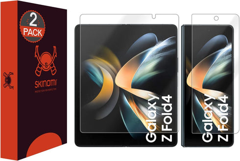 Skinomi Screen Protector Compatible with Samsung Galaxy Z Fold 4 (2-Pack) Clear TechSkin TPU Anti-Bubble HD Film......