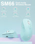 SM66 Green Silent Dual Mode Wireless Mouse for Laptop, Adjustable 4800 DPI,Rechargeable Computer Mouse for Bluetooth and Wireless Connection...