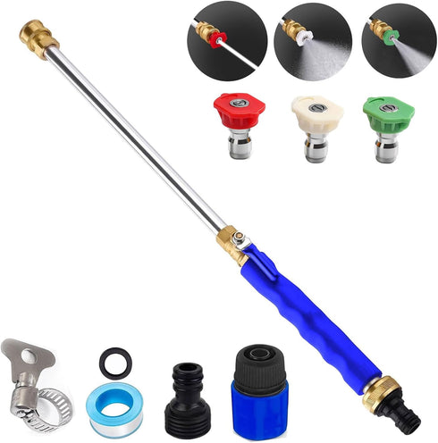2024 Upgraded Jet Nozzle High Pressure Hose Nozzle for Garden Hose, Jetnozzle High Pressure Washer Tools With 3 Different Nozzles and Quick Connec...