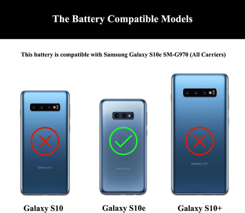 S10e Battery Replacement Kit for Samsung Galaxy S10e SM-G970U/U1/F/W/X and Other All G970 Models with Repair Tools Kit and User Manual...