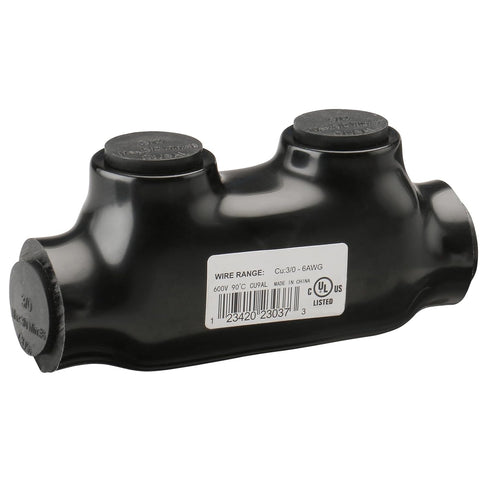 Insulated Inline Splice Connector Allen Hex Electric Connector and Cable Connector CU9AL Dual Rated for Copper and Aluminum Wire Black (3/0 AWG)...