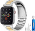 Metal Bands Compatible with Apple Watch Band 41mm 40mm, Dressy Stainless Steel Chain Strap for Men iWatch Series Ultra/Ultra2/10/9/8/7/6/5/4/3/2/1...