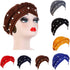 Women Pearl Beaded Braid Hijab Turban Hat Twisted Cancer Headscarf Chemo Beanies Bandana Headwrap Cap...