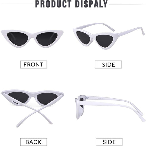 GIFIORE Retro Vintage Cat Eye Sunglasses for Women Trendy Narrow Cateye Frame Sun Glasses...