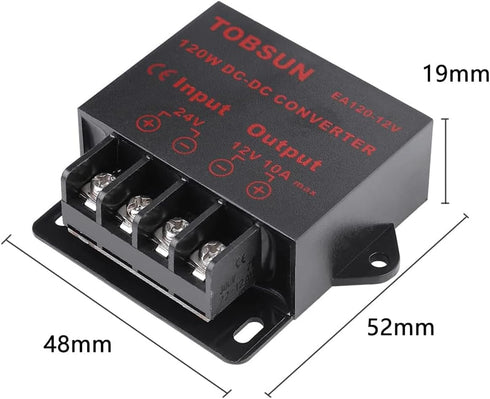 DC 24V to DC 12V 10A 120W Step Down Buck Converter Voltage Regulator Reducer Power Converter Mini Module 12V Transformer...