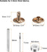 HARFINGTON 200 Sets Leather Rivets 10mm x 8mm Metal Double Cap Rivet Snaps Studs Fasteners with 3pcs Setting Tools Rivets for Leather Craft DIY Re...