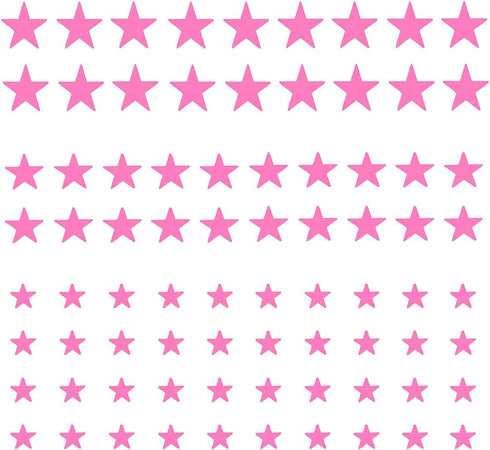 Stars Wall Decal,78 PCS Pink Stars Wall Sticker Easy to Peel and Stick for Room,Kids Room Decoration Ins hot...