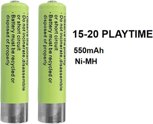 2-Pack Rechargeable Batteries Replacement for ADH300J/DB100 Wireless Headphones for TV (750mAh) (AAA)...