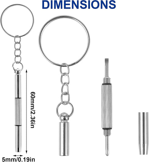 5Pcs Mini Glasses Screwdriver, 3 in 1 Multifunction Eyeglass Screwdriver Repairing Kit, Tiny Screwdriver for Glasses Tightening Repair Screwdriver...