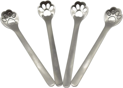 Maydahui 6PCS Cat Paw Spoon Hollow Out Coffee Spoons 5.8 inch 18/10?304 ?Stainless Steel Teaspoon for Dessert Ice-cream Stirring Home Kitchen Rest...
