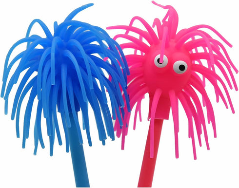 12PCS Cute Sea Urchin Pens Funny Monster Ballpoint Pens Soft Rubber Pen Novelty Animal Pens For School Christmas Easter Office Party....