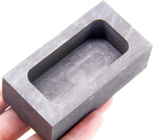 Graphite Ingot Mold, High Purity Refining Graphite, Melting Casting Mould for Gold Silver Aluminum Copper Brass Zinc Plumbum and Alloy Metals (3.3...