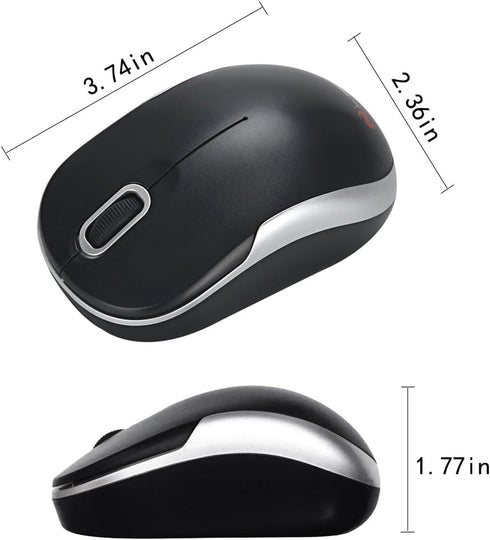 MCSaite Wireless Numeric Keypad & Mouse Combo - Use One Receiver Wireless Number Pad Keyboard and Mouse for Laptop Desktop...